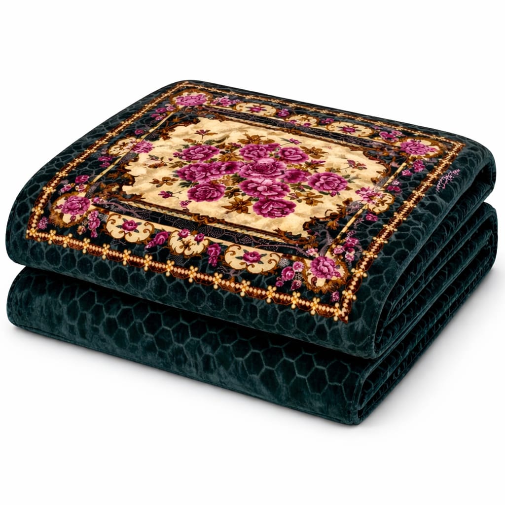 Soft Plush Floral Blanket for Bed – Heavy & Warm